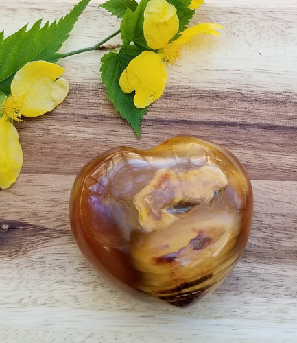 Large Carnelian Puffy Heart