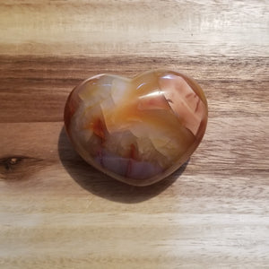Carnelian Agate Puffy Heart