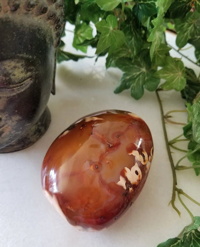 Large Carnelian Palm Stone