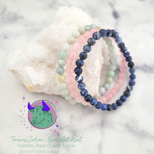 Taurus Zodiac Crystal Bracelet Set