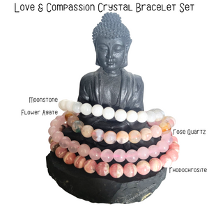 Love & Compassion Crystal Bracelet Set