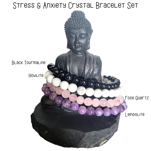 Stress & Anxiety Crystal Bracelet Set