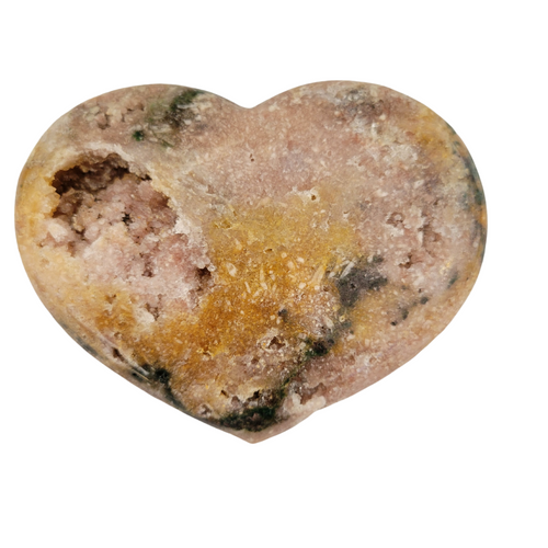 Pink Amethyst Heart with Druzy