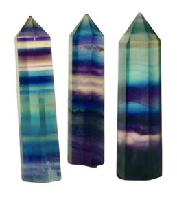 Rainbow Fluorite Crystal Obelisk Points Grade A