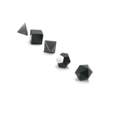 Black Tourmaline 5 Piece Sacred Geometry Set