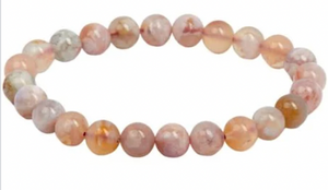 Flower Agate Crystal Energy Bracelet