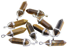 Tiger's Eye Pendant with Faux Leather Cord Necklace