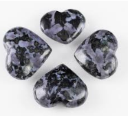 Indigo Gabbro Crystal Hearts