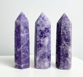 Lepidolite Thick Tower Point