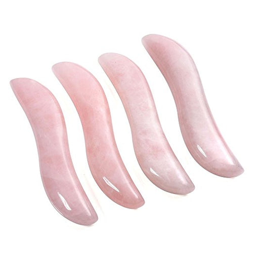 Rose Quartz Curved Massage Wand