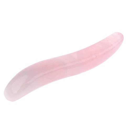 Rose Quartz Curved Massage Wand